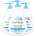 Baby Dove Sensitive Skin Baby Body Wash 3-Pack - Hypoallergenic & Gentle for Newborns