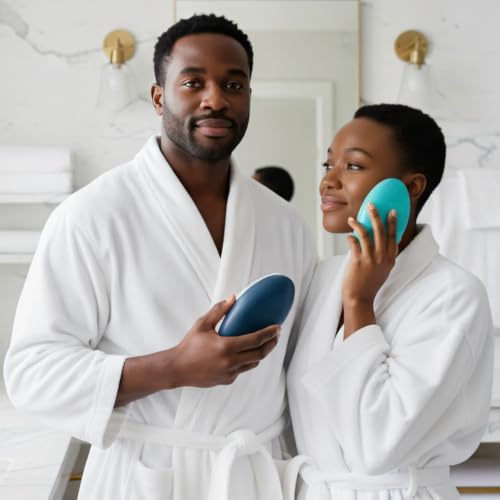 WIZKER Premium Ingrown Hair Exfoliating Brush for Sensitive Skin, Couple¡¯s Edition Removes Razor Bumps, Reduces Shaving Irritation, Waxing, Laser ? Waterproof, No Mold