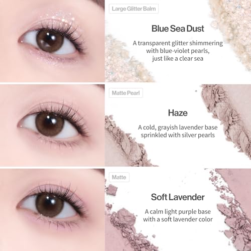 UNLEASHIA Glitterpedia Eyeshadow Palette - Lavender Fog, Matte & Shimmer Shades, Long-Lasting Vegan Makeup