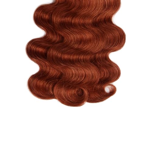 MavKuvx Copper Red Body Wave Hair Extensions 14-18 Inch Virgin Brazilian Remy