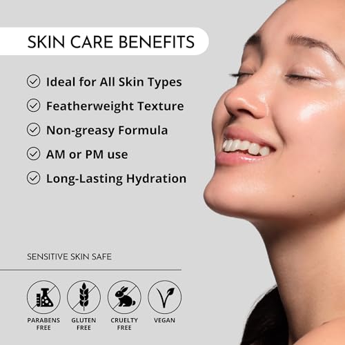 Maelove Plush Cream Light Moisturizer with Squalane & Hyaluronic Acid - Hydrating for Sensitive Skin, Made in USA