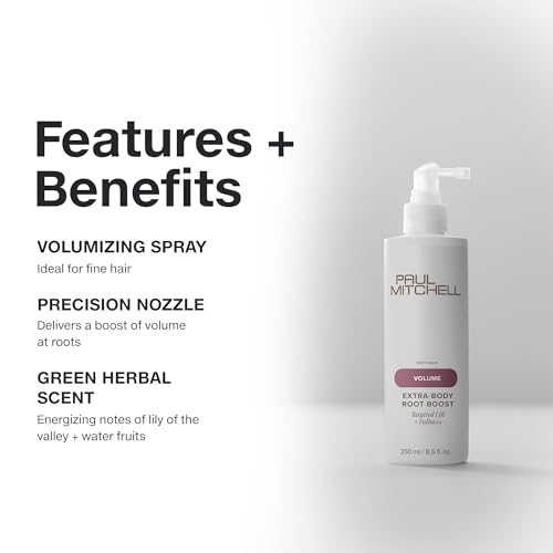 Paul Mitchell Extra-Body Root Boost Volumizing Hair Spray with Green Herbal Scent, 8.5 Fl Oz
