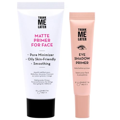 Elizabeth Mott Thank Me Later Face & Eye Primer Bundle, Pore Minimize & Long-Lasting Makeup Set