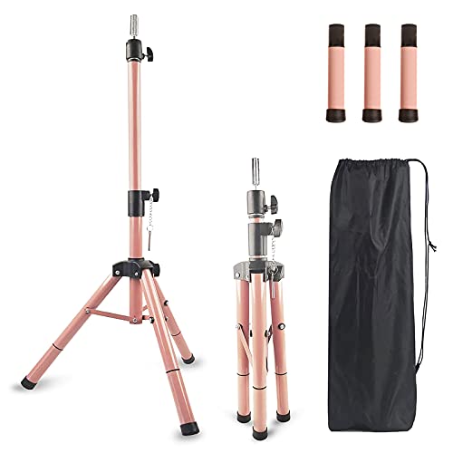 44.9 Inch Adjustable Mannequin Head Stand Tripod for Cosmetology & Wigs - Heavy Duty