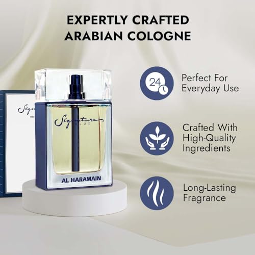 Al Haramain Signature Blue Eau de Parfum Spray for Unisex 3.4 oz Citrus Floral Variation