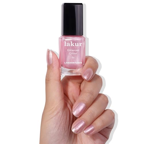LONDONTOWN Lakur Nail Polish Set - Pink & Purple Shades, 0.4 Fl Oz, Rosado Variation, Long-Lasting, Vegan & Non-Toxic