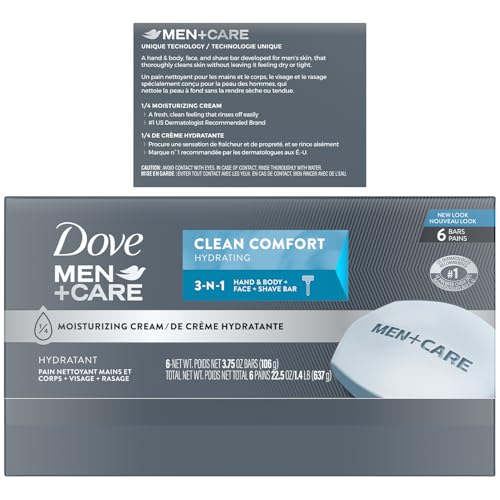Men's Hydrating & Refreshing 3-in-1 Soap Bundle - Clean Comfort & Extra Fresh, 6 Count (Pack of 2)