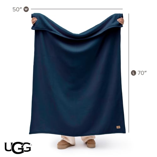 UGG Coco Fleece Throw Blanket for Sofa 50x70 Dark Blue Eve Blue - Soft & Cozy