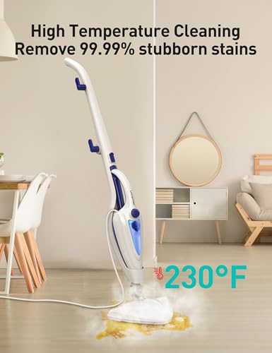 Aspiron 12-in-1 Steam Mop with Aquamarine Variation, 1500W Handheld Steam Cleaner