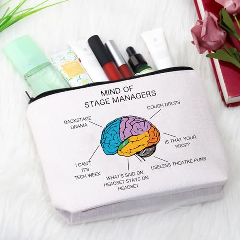 GJTIM Stage Manager Gift Musical Theater Backstage Gift Mind Of Stage Manager Makeup Bag (Stage Manager Bag)