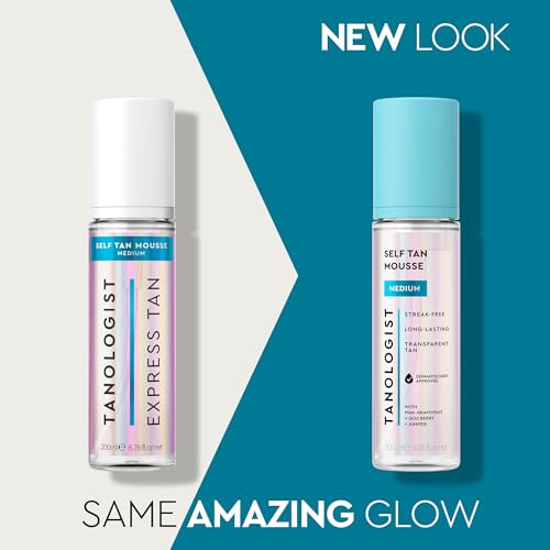 Tanologist Sunless Self-Tan Set ??Medium Tanning Mousse with ¡°No Fake Tan Smell¡± or Orange Tone + Double-Sided, Water-Resistant Self-Tanning Mitt for Streak-Free Application