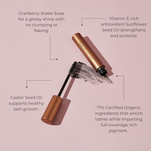 INIKA Organic Purity Lash Mascara | Certified Organic & 100% Natural, Sensitive Eye, Lash Nourishing, Long Lasting, Non-Clumping Formula. Black