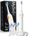 MySmile UC605 Electric Toothbrush Pearl White - 80+ Day Battery, 6 Heads & 48,000 VPM