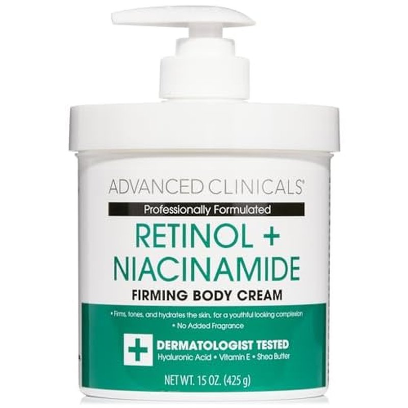 Advanced Clinicals Retinol Body Lotion, Firming & Anti-Aging Moisturizer for Crepey Skin, 15 Oz Retinol Face & Body Cream