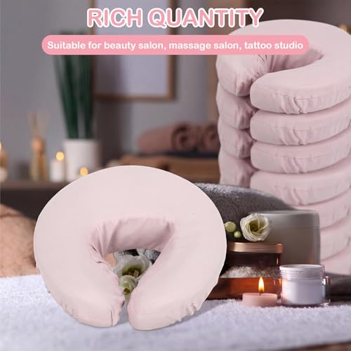 Macarrie 24 Pcs Pink Microfiber Massage Face Cradle Covers Reusable Spa & Beauty