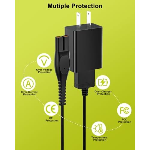 Soloepn Charger Compatible with Philips Norelco OneBlade QP2724 QP2834 MG5910 MG7910 MG9510 MG9520 PQ888 PQ889, Power Cord for Philips Norelco Shaver 2400 3600 (USB Charger with 2 Charger Cable)
