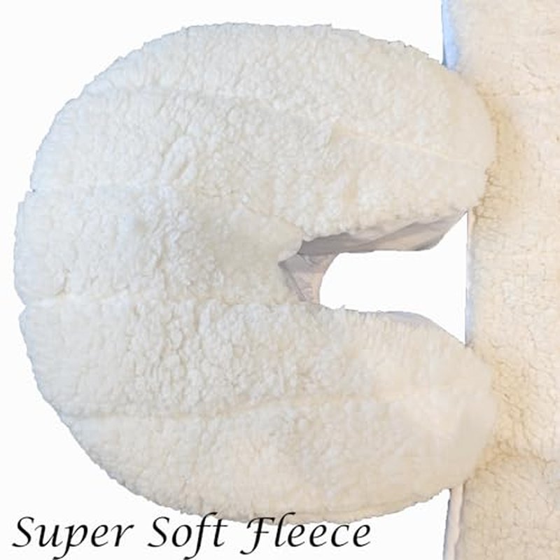 CozyFleece Massage Table Face Cradle Cover - Ultra Soft Fleece Face Headrest Cover for Massage Table & Tattoo Chair, Universal Fit, Washable, 2 Pack