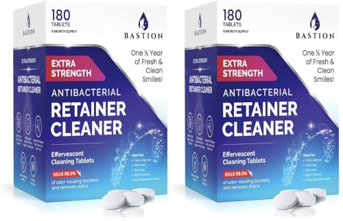 Denture Cleaning Tablets & Retainer Cleaner — 360 Count (6 Months) Bastion
