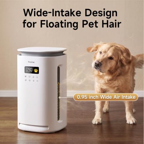Pet Air Purifier with H13 HEPA & 2-Year Filter Kit - Provirtec, Washable Pre-Filters