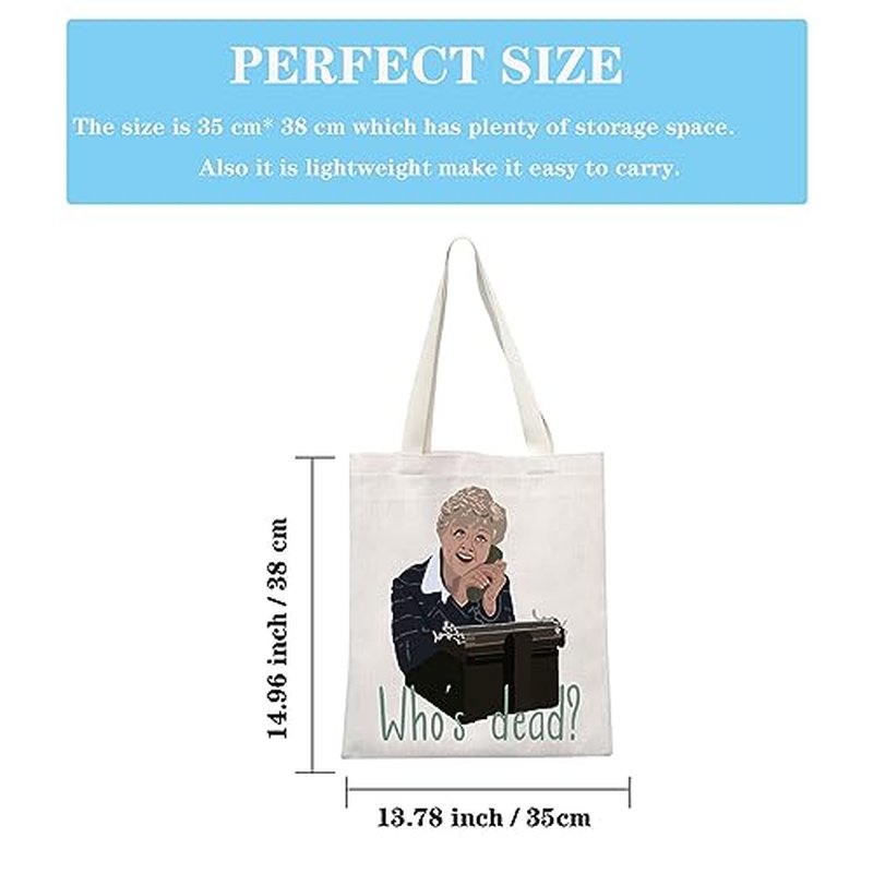 GJTIM Murder TV Show Inspired Gift TV Murder Mystery Series Gift Jessica Fan Present Who¡¯s Dead Tote Bag (Who¡¯s Dead Tote)
