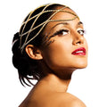 Vijiv 1920s Flapper Headpiece for Women Roaring 20s Gatsby Wedding Hair Accessory - Gold
