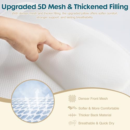 Bath Pillow for Tub - Extra Thick Support, Quick-Dry Spa Cushion, Non-Slip Head & Neck Rest
