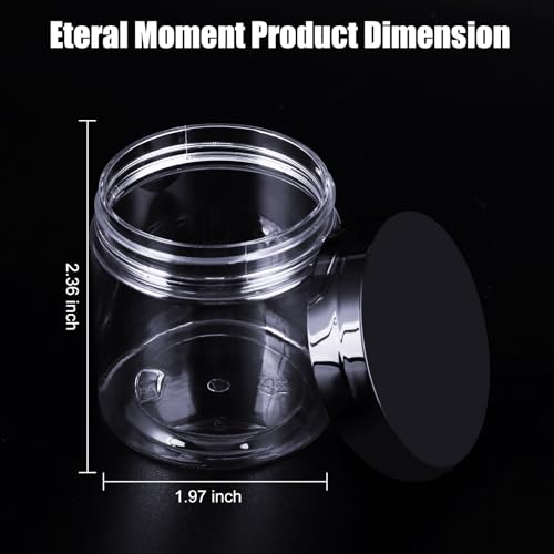 40 Pack 4 Oz Leak-Proof Plastic Travel Containers with Lids - Clear Cosmetic Jars