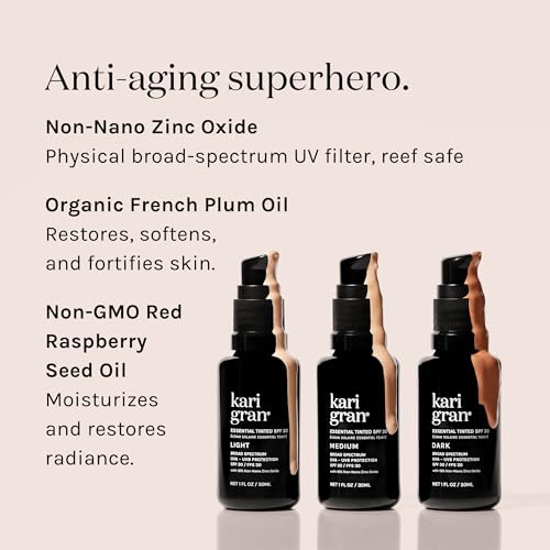 Kari Gran Tinted SPF 30 Mineral Sunscreen Medium 1oz – Hydrating Makeup Primer