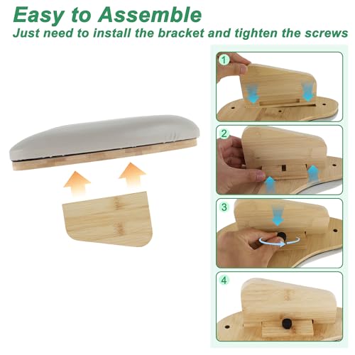 VOCOSTE U-Shaped Nail Arm Rest Gray Detachable Brackets Manicure Support