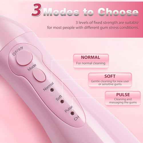 TOVENDOR Electric Water Flosser, Cordless Rechargeable Dental Oral Irrigator IPX7 Waterproof 300ML Travel Water Teeth Cleaner with 5 Tips for Braces Care Teeth Gums Cleaning, Home Office Daily Use