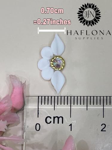 3D Poinsettia Nail Art Charms Set - Handmade Acrylic Flower Nails, 16 Colors, 32 Pieces