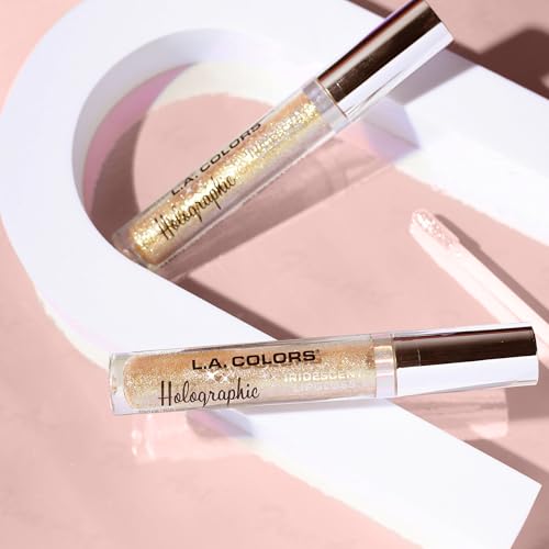 L.A. COLORS Holographic Iridescent Lipgloss, Gold Rush CLG422
