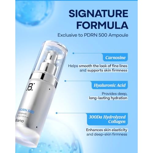 PDRN Skin Care Set - PDRN Firming Cream & Serum Set with Hyaluronic Acid & Peptides | Collagen Cream with Bakuchiol | Face Moisturizer for Sensitive Skin | Korean Skin Care | Fragrance-Free