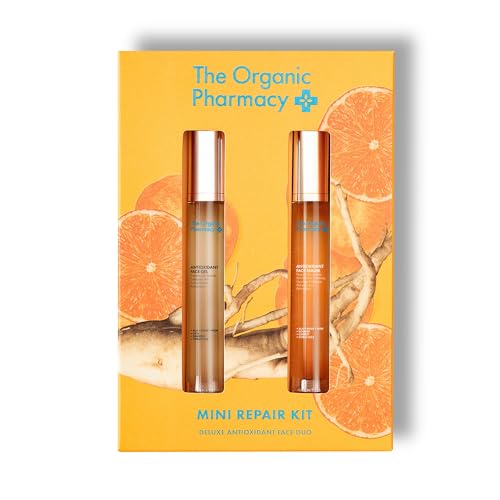 Antioxidant Face Serum & Gel Duo - Organic Skin Barrier Protection, Collagen Boost