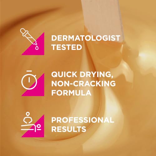 Professional Hard Wax Can for Hair Removal - 14 oz, Gold Flex, Suitable for Face & Body