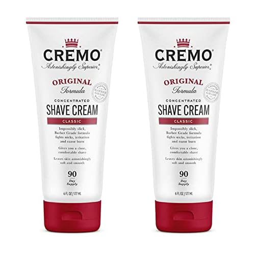 Cremo Barber and Coconut Mango Shave Creams, Ultra-Slick Formulas Fight Razor Burn, Nicks and Cuts, 12 oz Total (2 Pack)