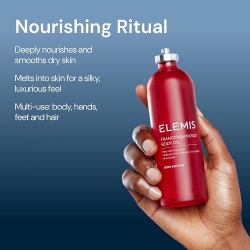 ELEMIS Frangipani Monoi Body Oil 100ml - Nourishing Hydrating Skin & Hair Treatment