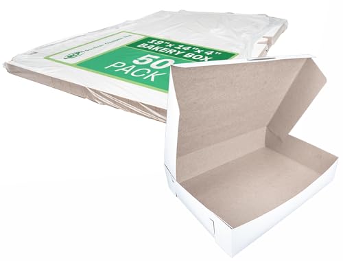 Southern Champion Tray 1029 White Non-Window Sheet Cake & Utility Box 19" x 14" x 4" (Case of 50)