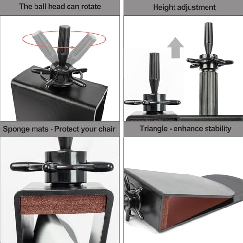 2 Pack Mannequin Clamp Stand for Hairdresser Chairs, Easy to Use & Stable