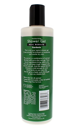 ShiKai Daily Moisturizing Shower Gel with Aloe Vera & Oatmeal - Gardenia Scent, 12oz Pack of 3