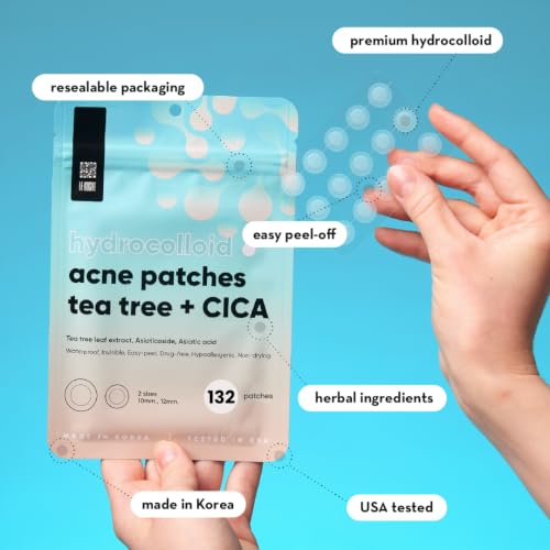 Korean Pimple Patches Hydrocolloid Acne Spot Dots - 132 Dots Pack of 3