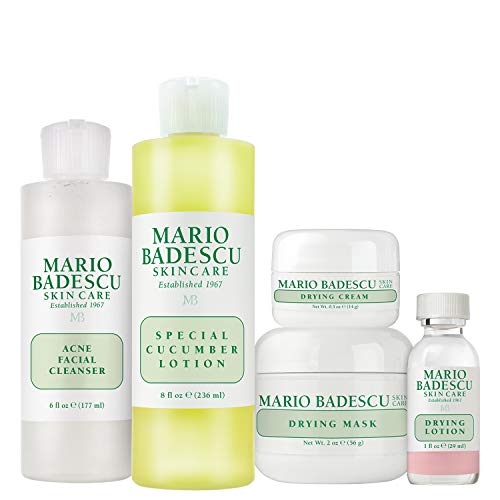 Acne Control Kit - Salicylic Cleanser, Pimple Treatments & Mask for Oily & Combination Skin - Acne Starter Set