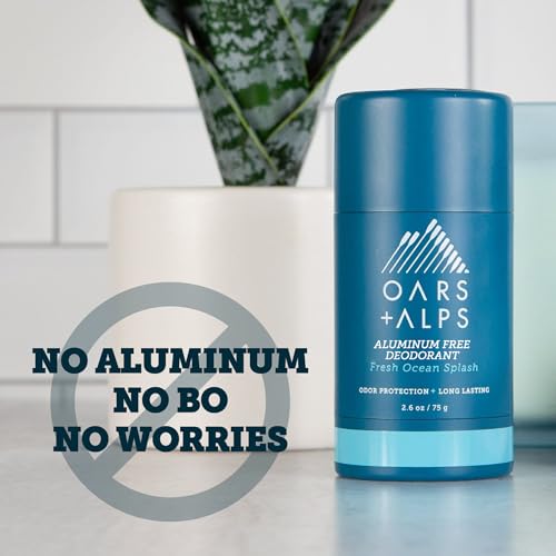 Men's Aluminum Free Deodorant with No Residue - Fresh Ocean Splash, 3 Pack, 2.6oz - Clear & Non-Sticky