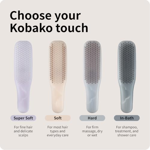 In-Bath Wet Hairbrush with Scalp Massage Pins - Compact Japanese Design