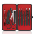 Tweezers for Women Facial Hair, 9 in 1 Eyebrow Kit with Tweezers, Eyebrow Trimmer Scissors, Razor, Brush with Leather Travel Case, Hair Plucking Daily Beauty Tools