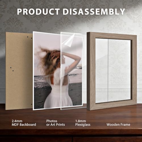 Walnut 20x30 Poster Frame - 5 Pack Solid Wood Wall Picture Frames