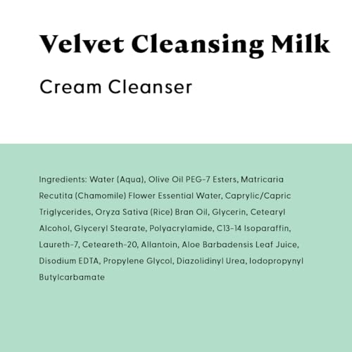 Stratia Velvet Cleansing Milk - Gentle Moisturizing Cream Face Cleanser, 8 Fl Oz