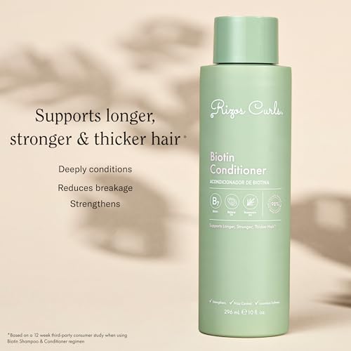 Rizos Curls Biotin Conditioner - Deep Moisturizing Hair Treatment for All Hair Types