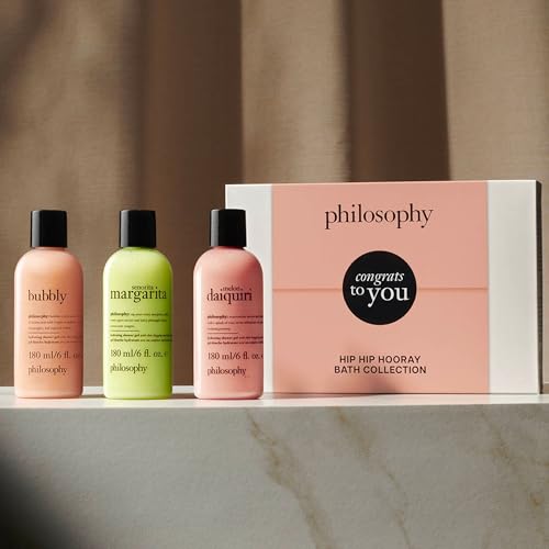 philosophy scent-sational hydrating bath & shower gels - efficiently cleanses, soothes & comforts dry skin - vegan & cruelty free formula