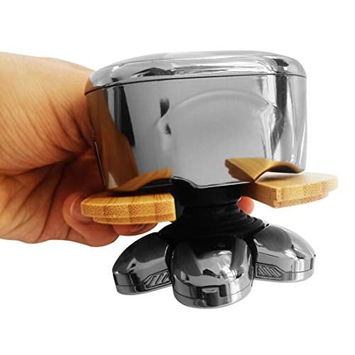 FitSand Bamboo Shaver Rinse Stand Compatible with Skull Shaver Pitbull Gold PRO GX5 Head and face Shaver